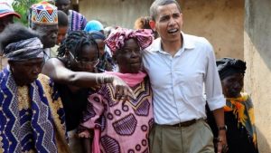 Senator Obama, in 2006, visiting his Kenyan family. (Photo credit: Reuters)
