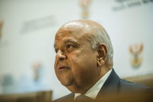 South African Finance Minister Pravin Gordhan gives a press conference, Pretoria, December 14, 2015. Gordhan is currently being investigated for fraud, a charge he dismisses as politically motivated. MUJAHID SAFODIEN/AFP/GETTY IMAGES