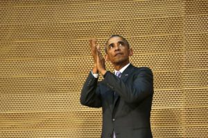 U.S. President Barack Obama applauds the assembly at the end of his remarks to the African Union in Addis Ababa, Ethiopia July 28, 2015
