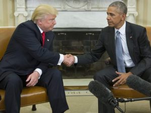 President Obama shakes hands with President-elect Trump