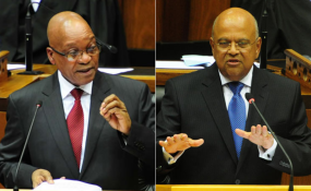 Photo: GCIS Left: President Jacob Zuma. Right: Finance Minister Pravin Gordhan (file photo).