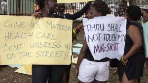Women in Uganda have previously protested at being harassed if they wear mini-skirts