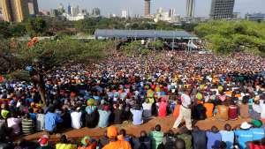A 2017 election rally in Uhuru Park, Nairobi. Credit: Commonwealth Secretariat.