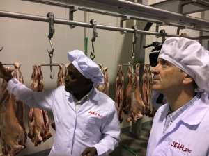Administrator Mark Green visits a Feed the Future-supported abattoir in Ethiopia/Somali region.Photo credit USAID