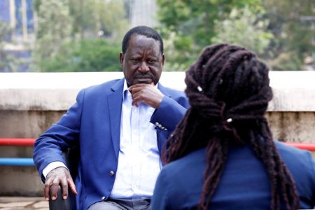 Kenyan opposition leader Raila Odinga of the National Super Alliance coalition speaks during an interview with Reuters in Nairobi Thomson Reuters