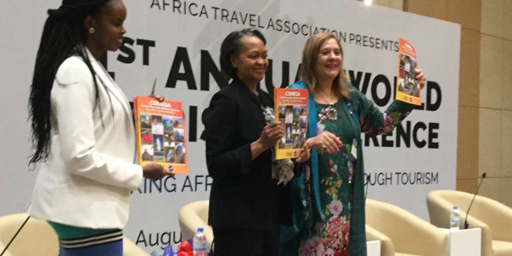 right Dr.Amany Asfour Charperson of CBC,middle Ms Florizele Liser ,President and CEO of Corporate Council on Africa,a US business association focusing on connecting USA and AFrican business interests,and on the leFt Ms Sandra Uwera CBC,CEO.Photo Pierre Afadhali