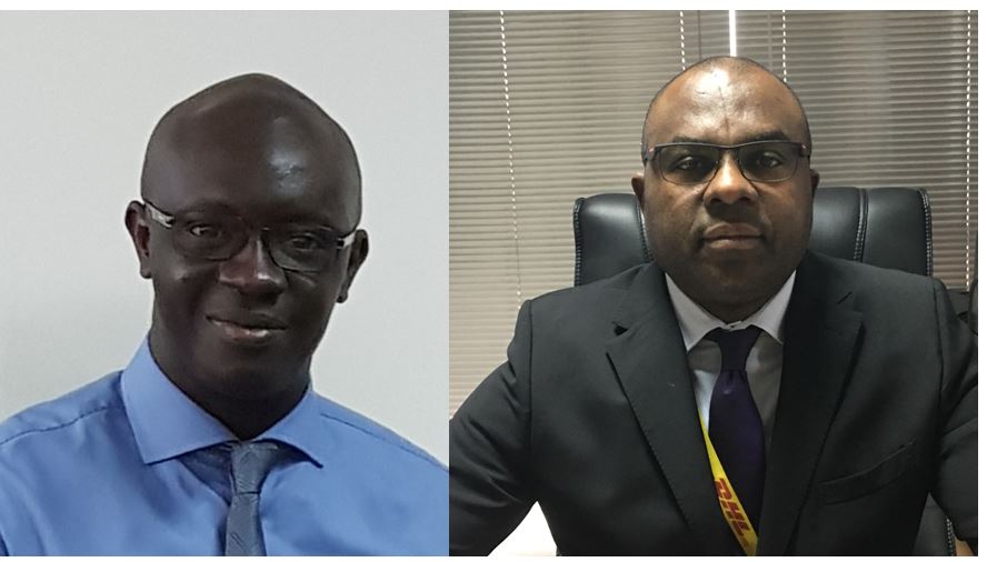 (left) Alassane Mare, Country Manager for Cameroon, DHL Global Forwarding and (right) Theophile Boutamba, Country Manager for Ivory Coast, DHL Global Forwarding
