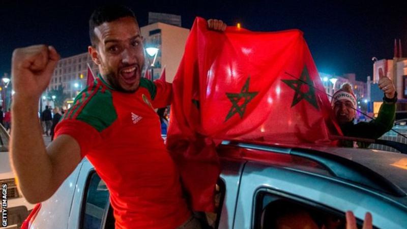 Football fans celebrated in the streets in November after Morocco qualified for its first World Cup since 1998