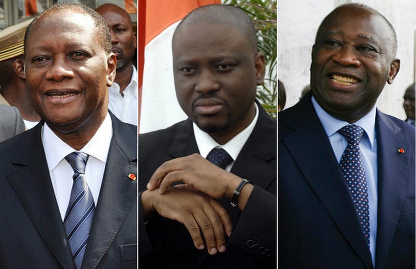 Alassane Ouattara Guillaume,Soro,Laurent Gbagbo