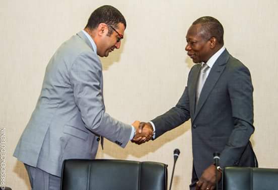 Karim Barhoumi with Benin President Patrice Talon 