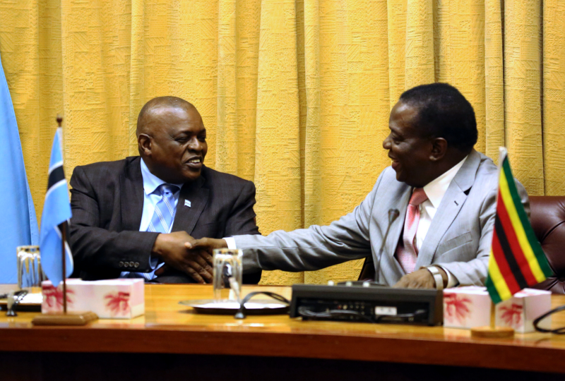 New presidents of Zimbabwe, Botswana meet in Harare
