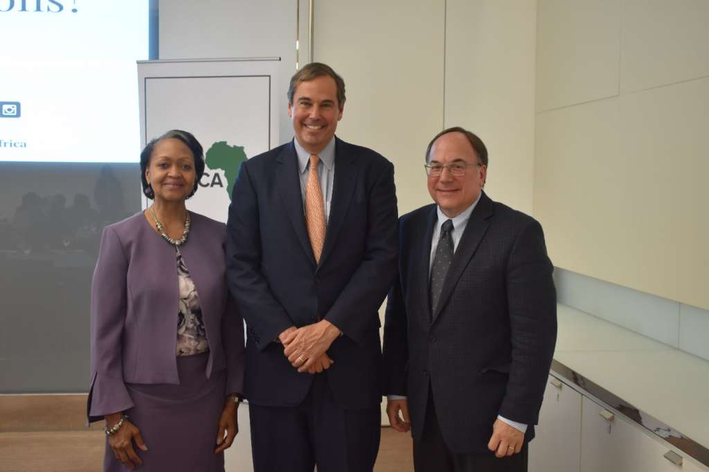 From L to R: Florizelle Liser, CCA President and CEO, Ray Washburne, OPIC President and CEO, Jeff Sturchio, CCA Board Chairman