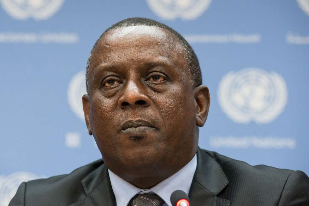 Cheikh Gadio at the United Nations in 2015. He was arrested in late 2017 as part of a high-profile foreign bribery case.Albin Lohr-Jones/Pacific Press, via LightRocket, via Getty Images