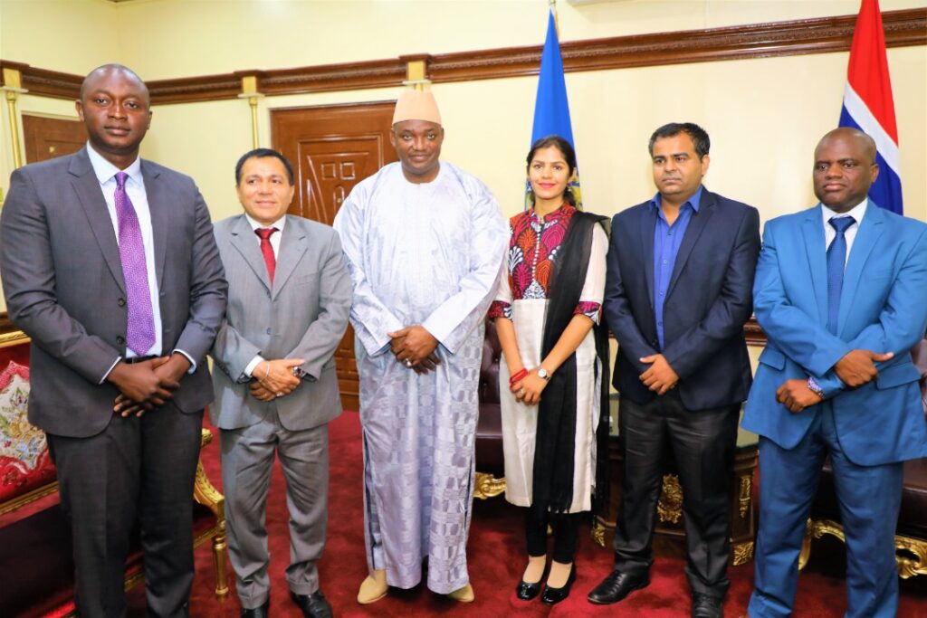 Indian delegation with President Barrow